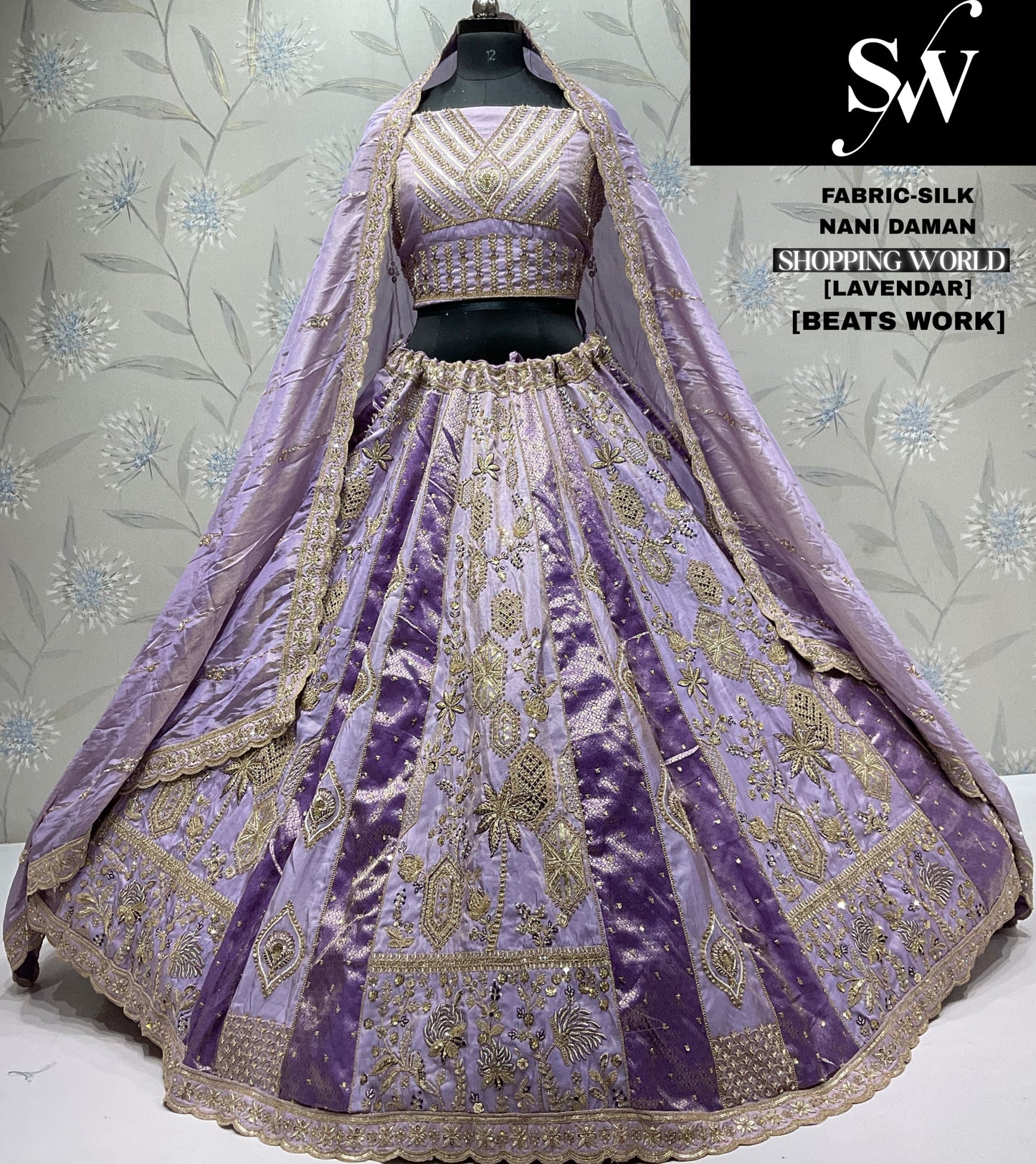 Gorgeous Chiku golden Silk Lehenga