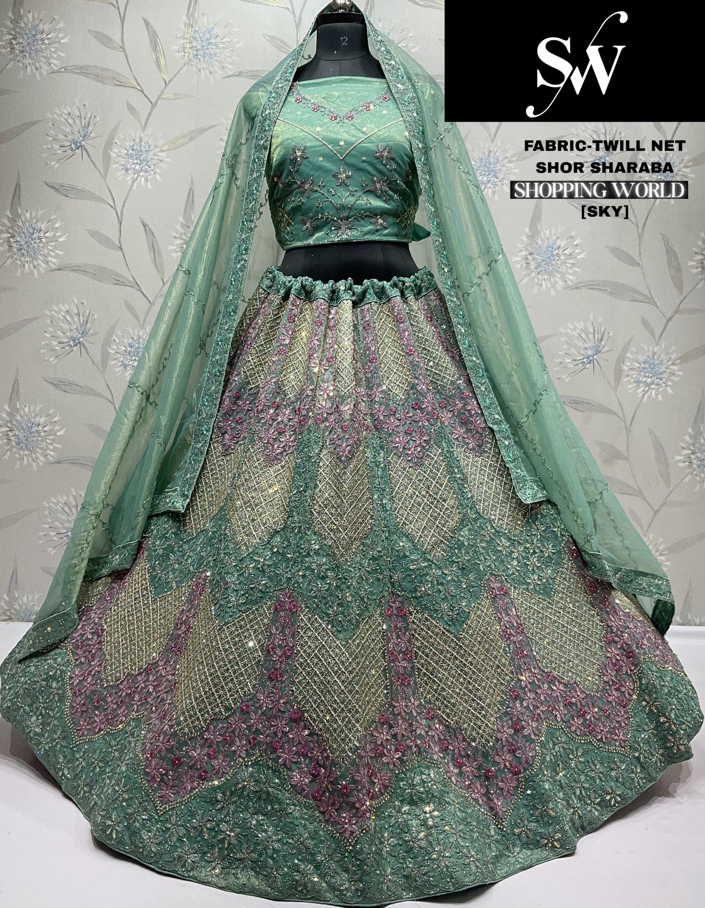 Engaging pink Twill Net Lehenga