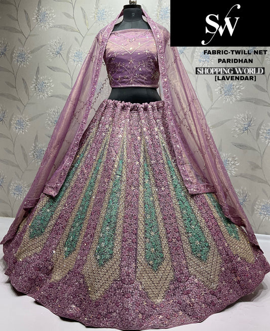 Delightful pink Twill Net Lehenga