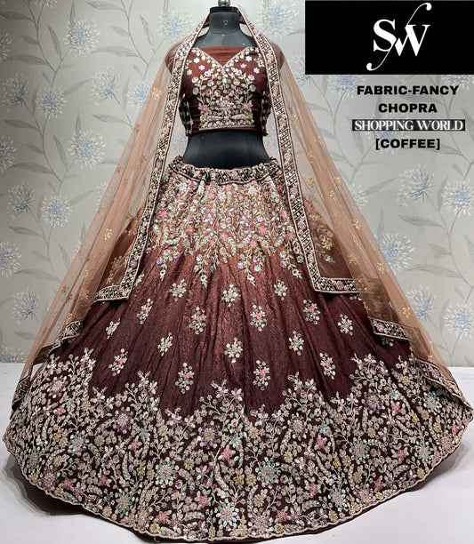 भव्य वाइन रंग की फैंसी लहंगा