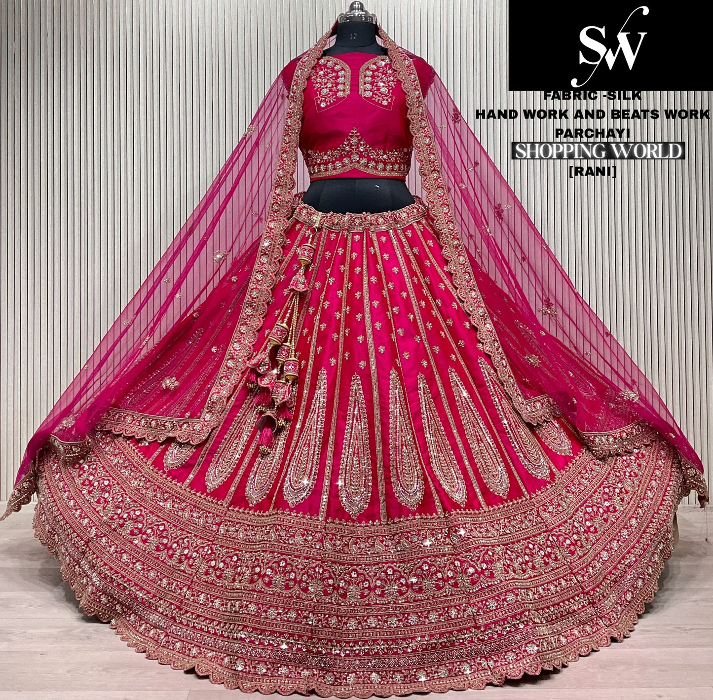 Something different red Silk Bridal Lehenga