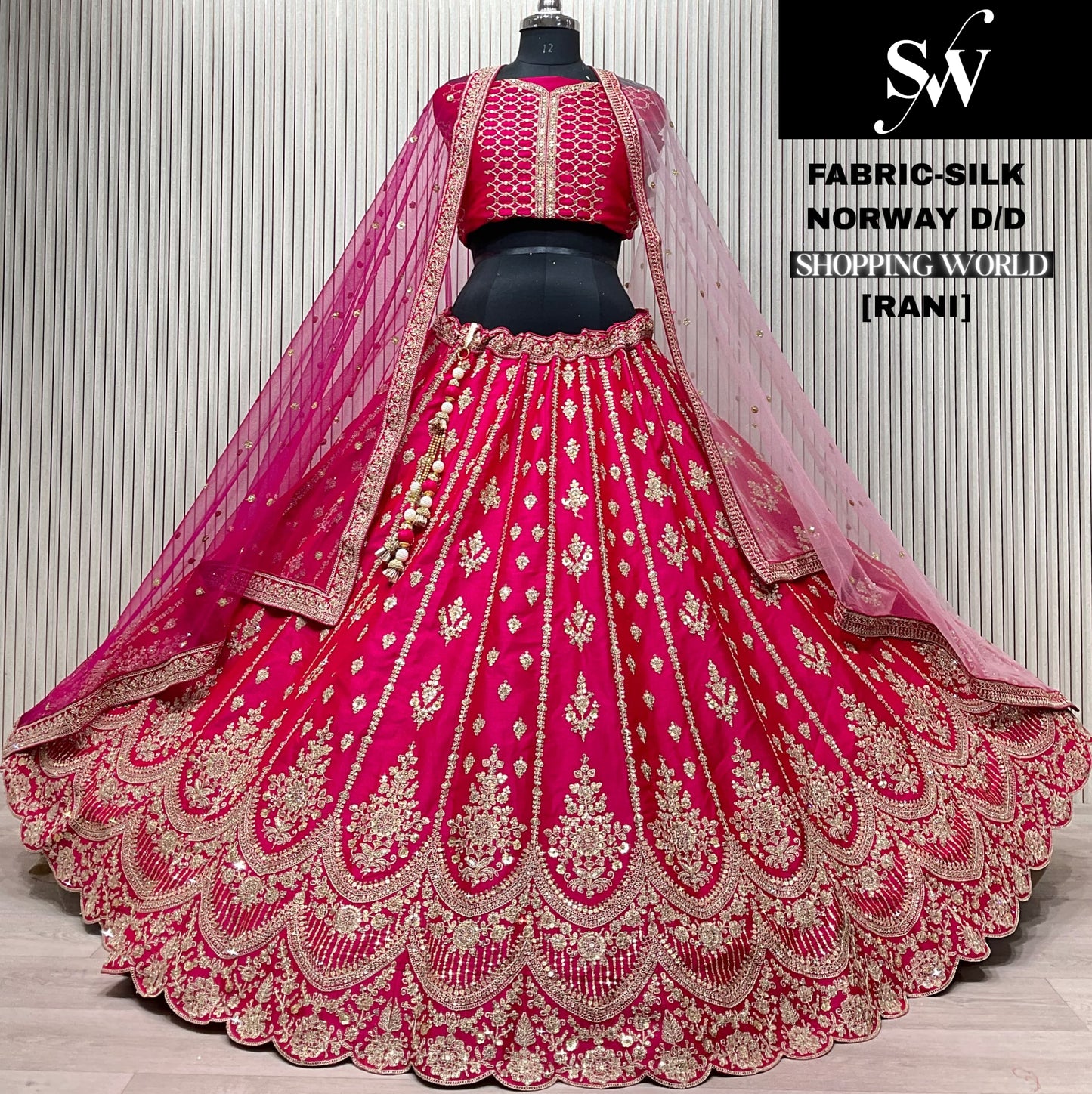Beautiful red Silk Bridal Lehenga