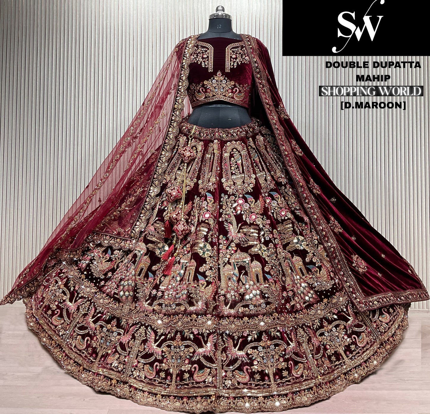 Amazing Rani pink Peacock Bridal Lehenga