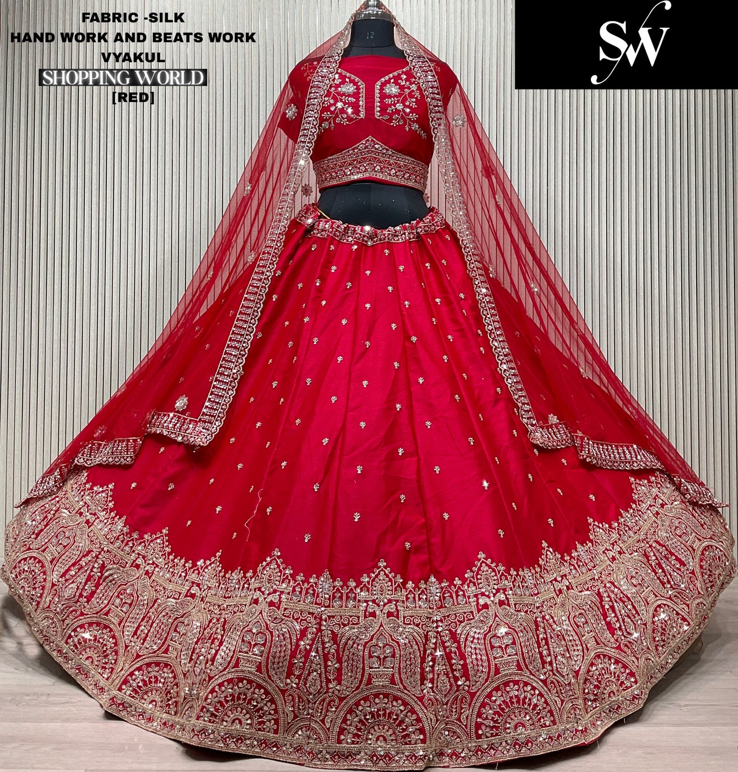 Glamorous Rani pink Silk Double Duptta Bridal Lehenga