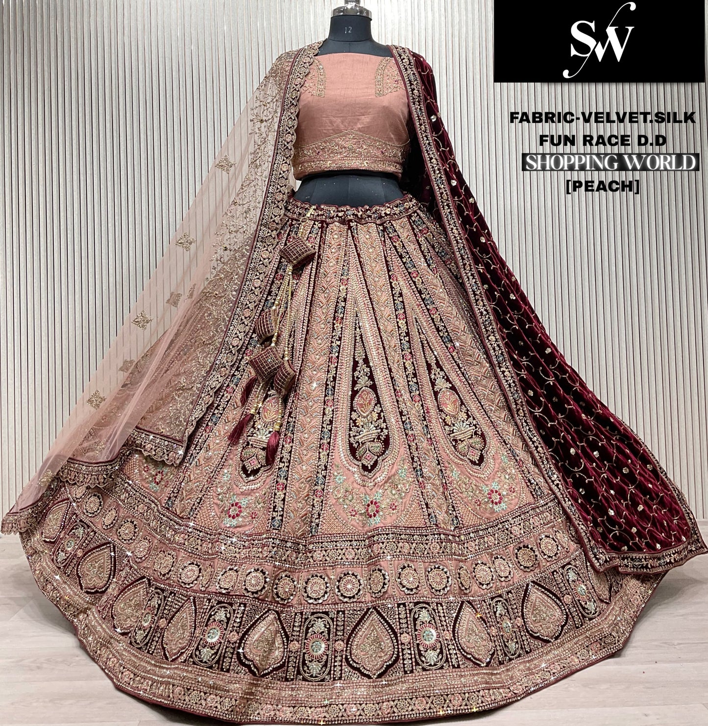 Pleasing white Silk Bridal Lehenga