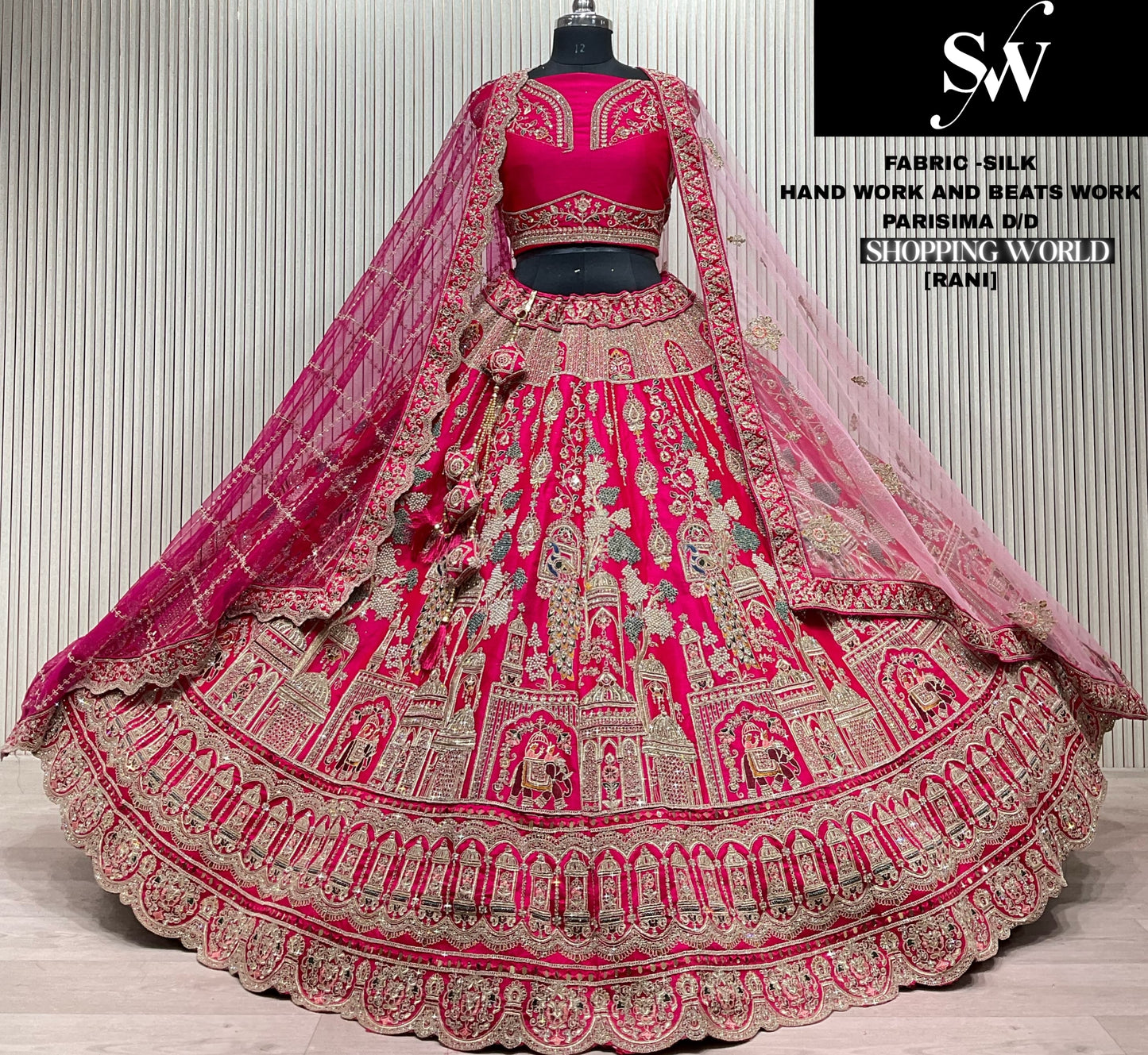 Amazing red Silk Bridal Lehenga