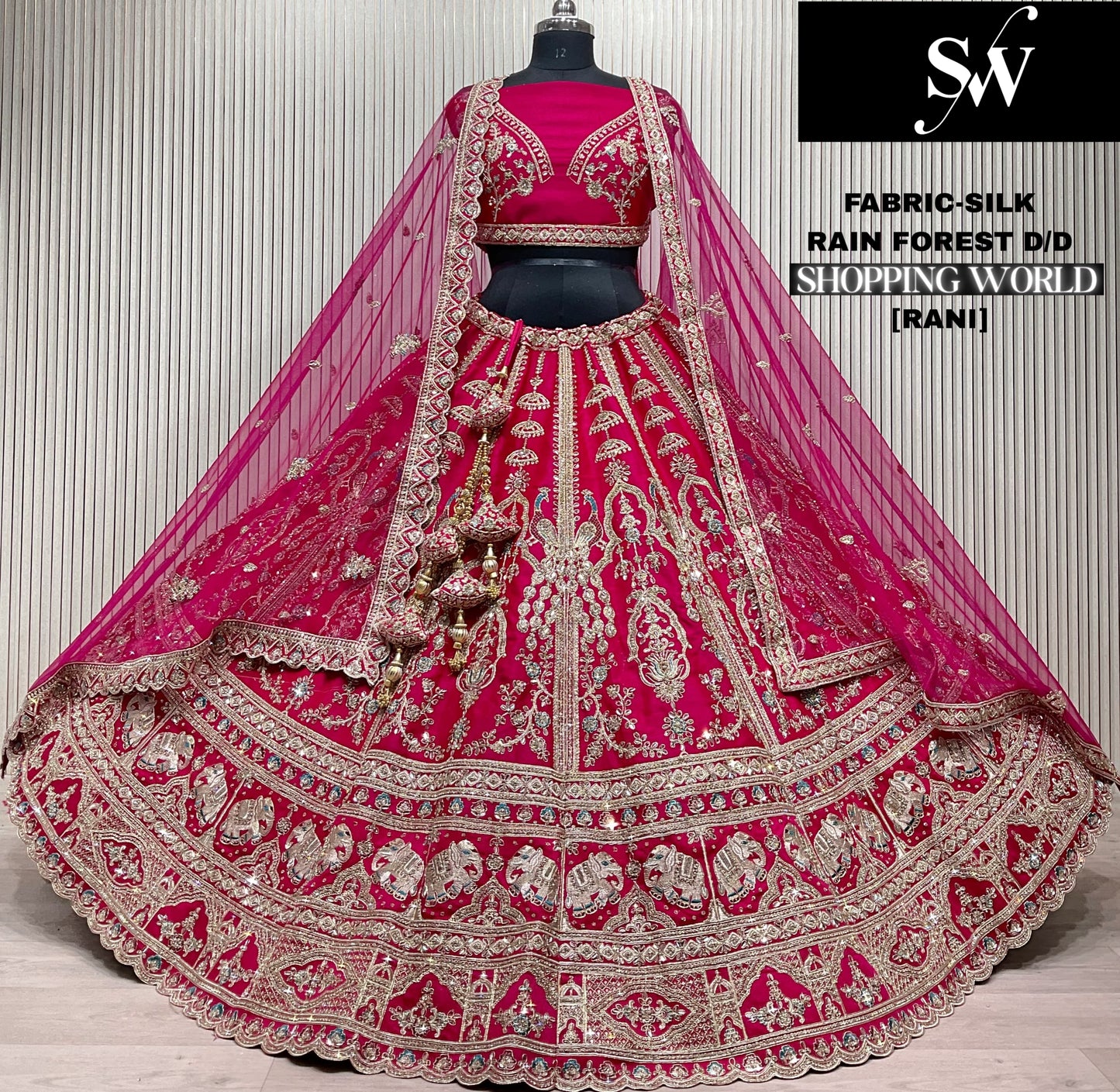 Designer red Silk gajraj Lehenga