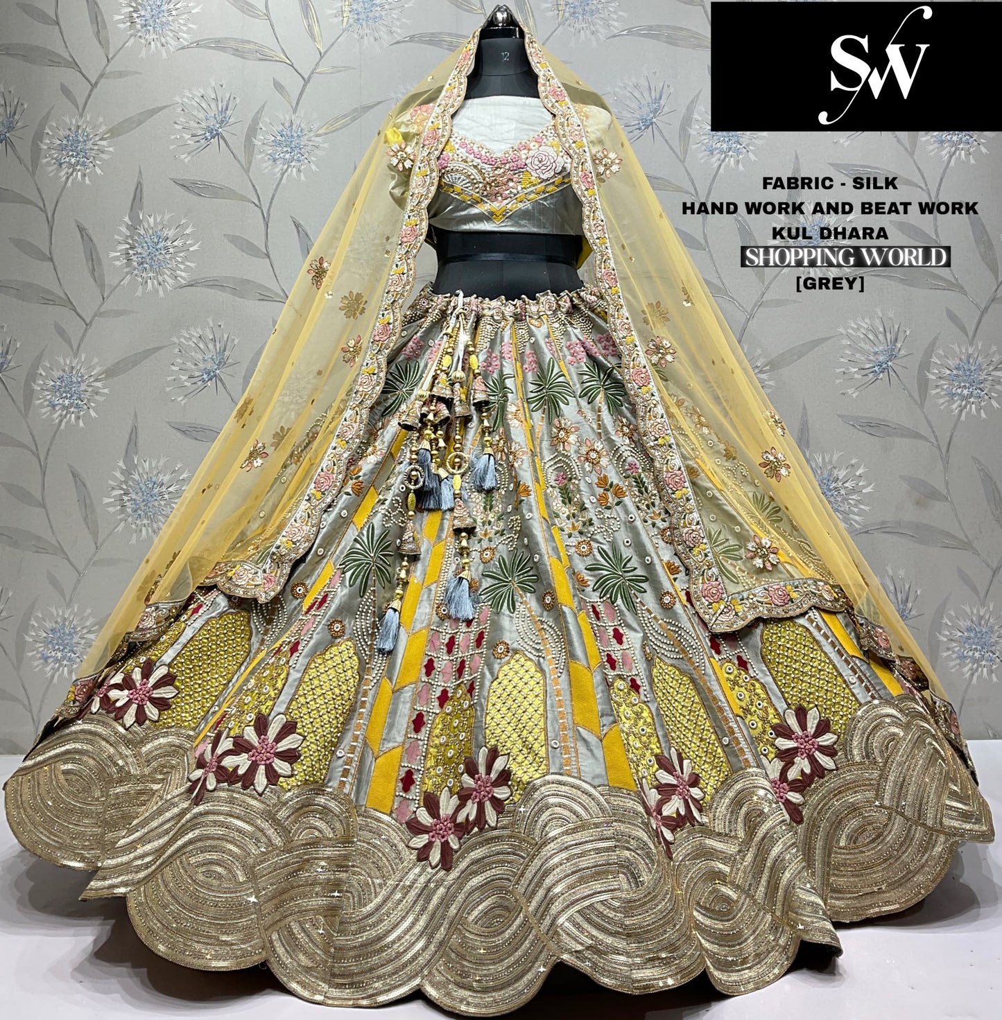 Awesome Chiku golden Silk Lehenga