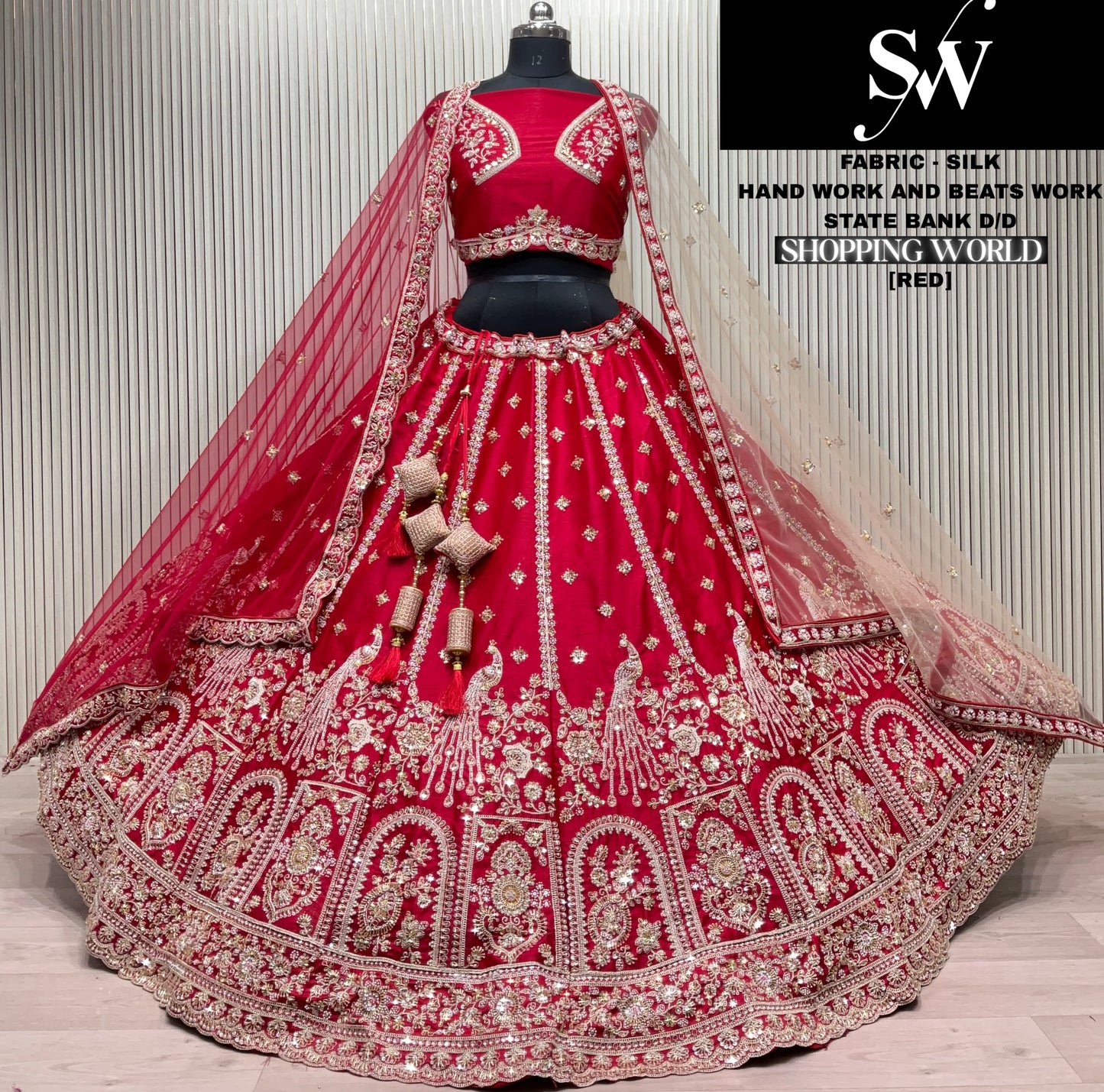 Tremendous Rani pink Silk Double Duptta Bridal Lehenga