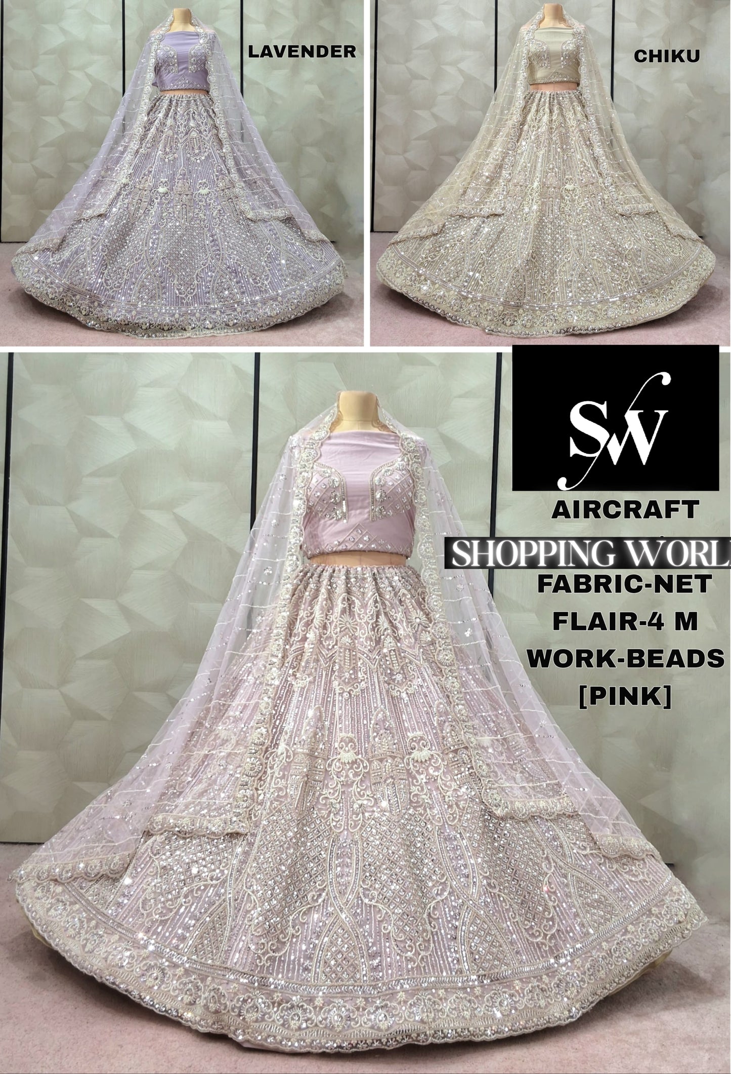 Something different Lavender pink Chiku golden Net Lehenga
