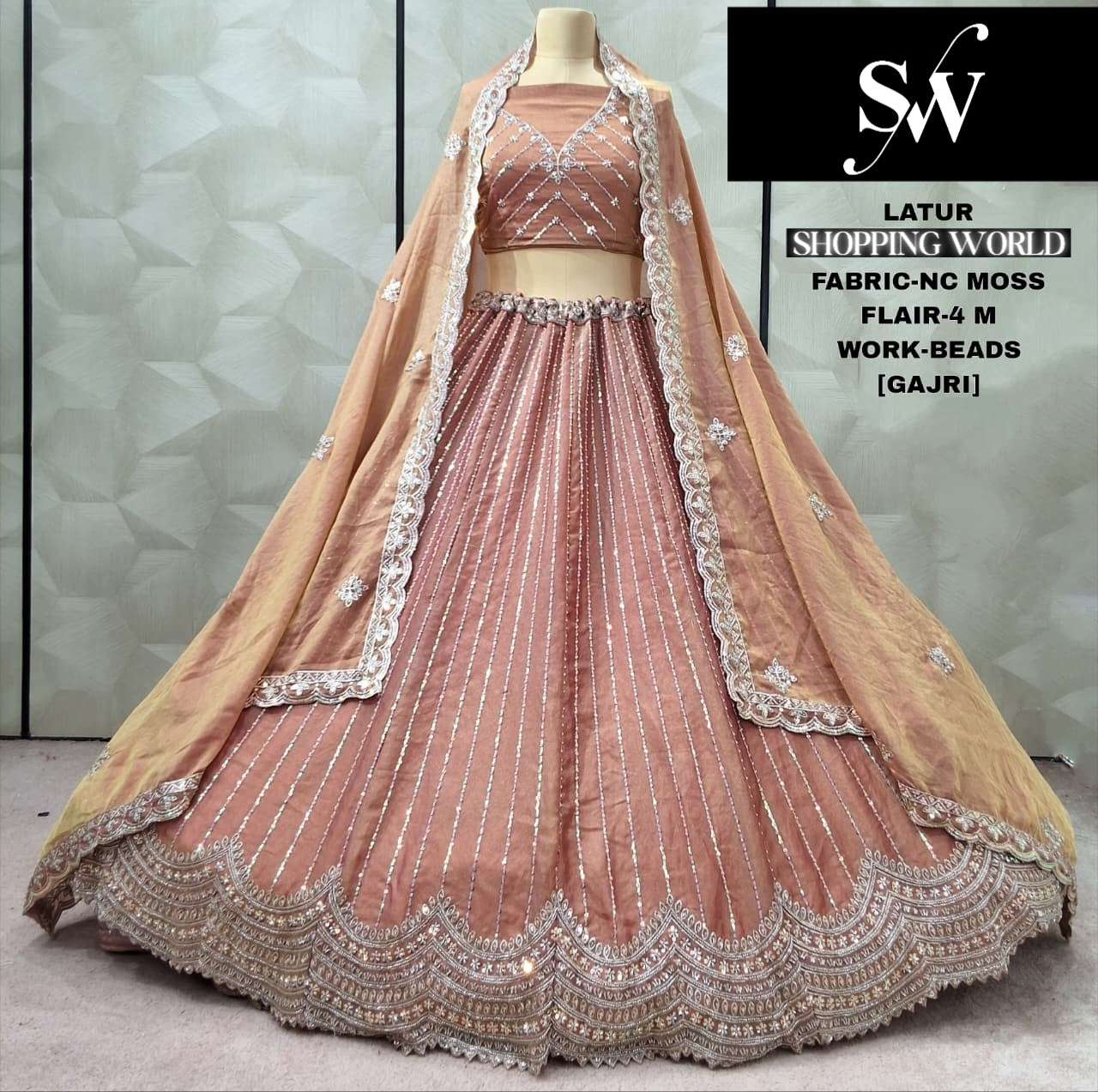 Fantastic Lavender Nc moss Lehenga