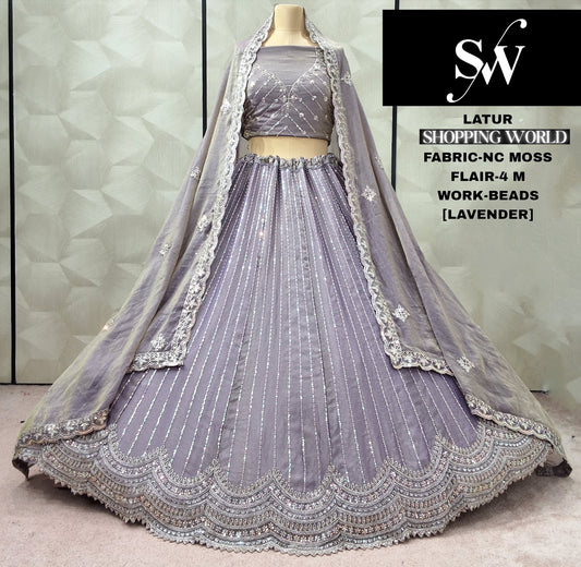 Fantastic Lavender Nc moss Lehenga