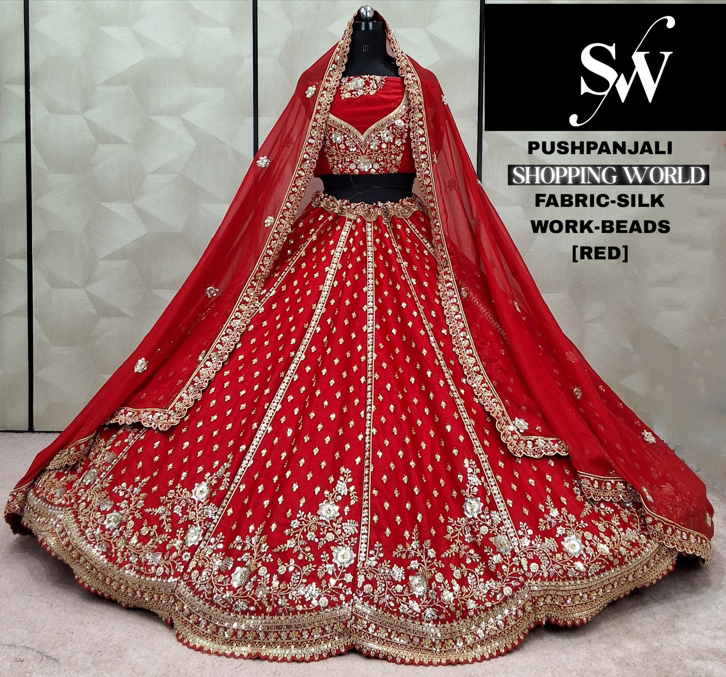 Fantastic Rani pink Silk Bridal Lehenga