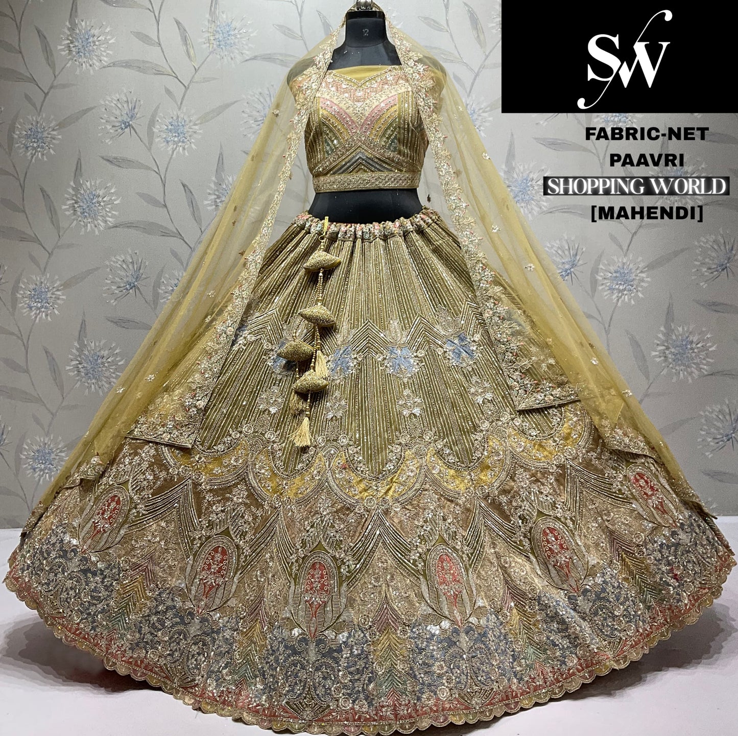 Attractive White Net lehenga