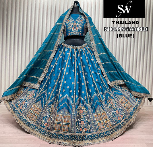 Engaging blue lehenga