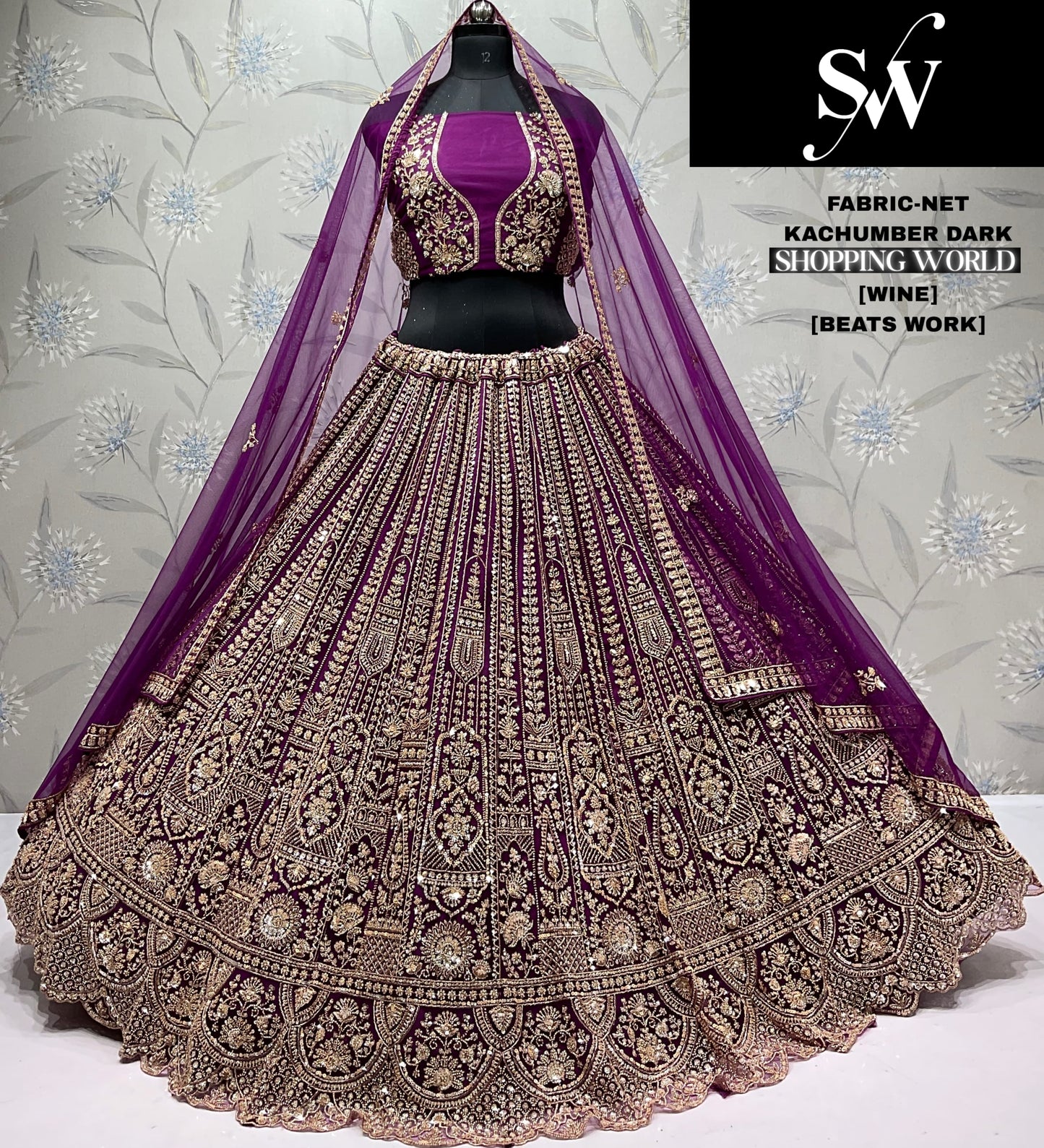 Lavishing pink Beats work Net Lehenga
