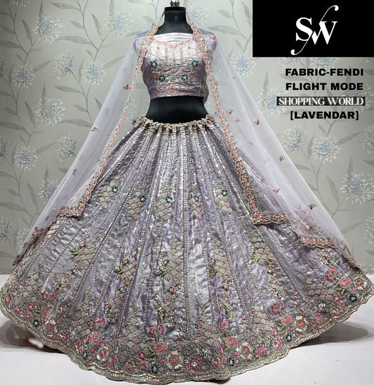 Good looking Lavender Fendi Lehenga