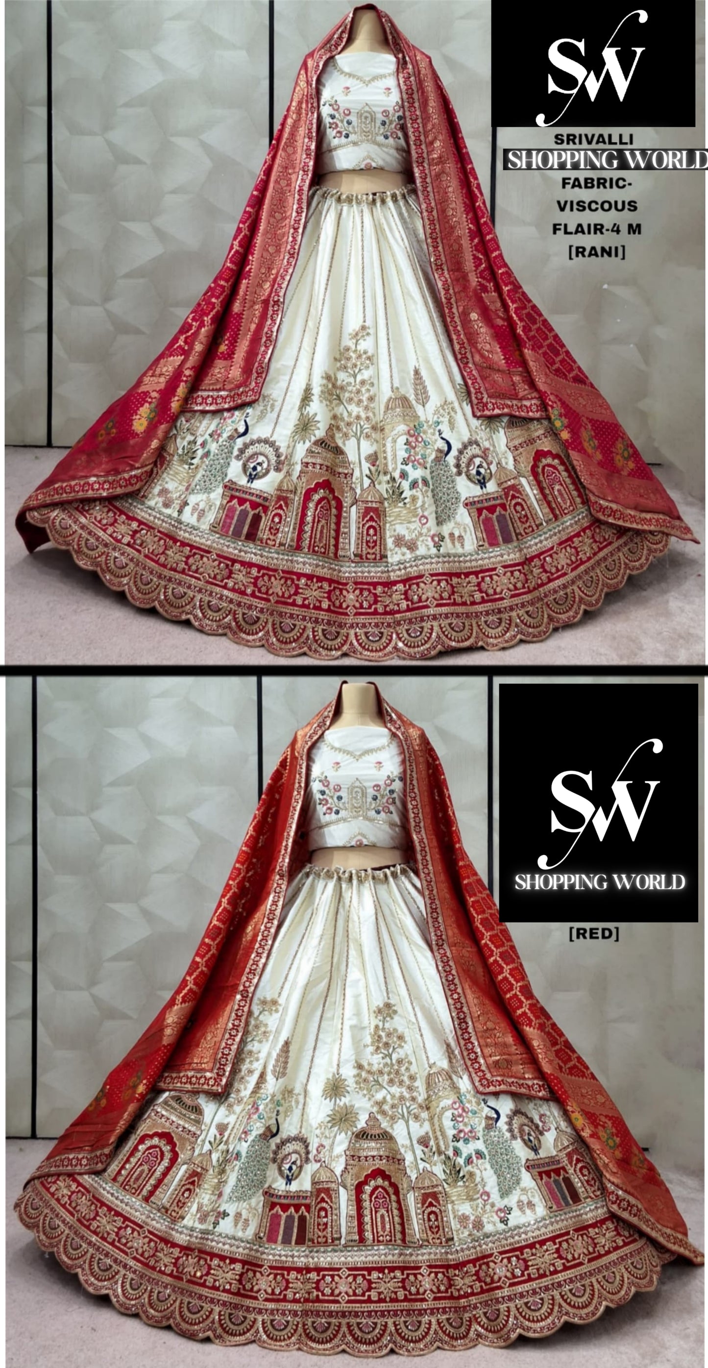 Tremendous Rani pink Red Viscous Lehenga