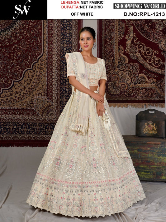 Khoobsurat purple pink Net Lehenga