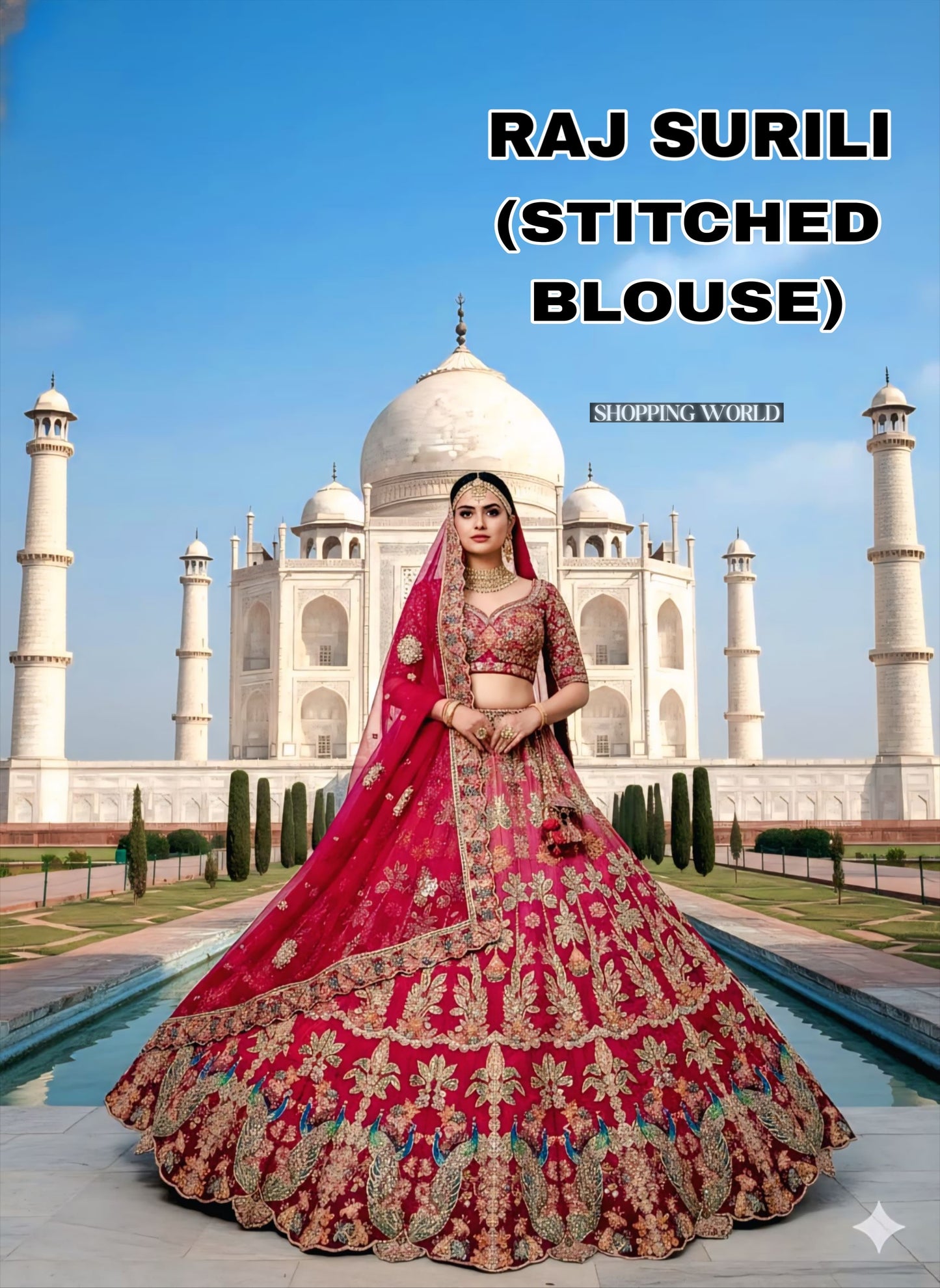 Something Different Rani pink Mustard Mehendi green Peach Sea green Position print crop top lehenga