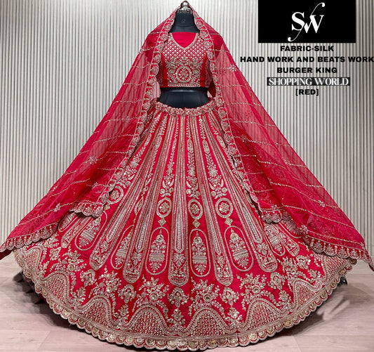 Rani pink Silk Lehenga