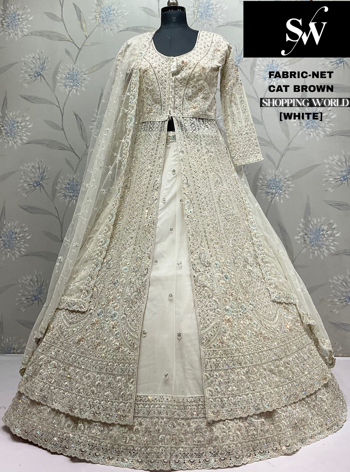 Chiku Golden Net Farshi garara muslim Bride Long Indo Dress