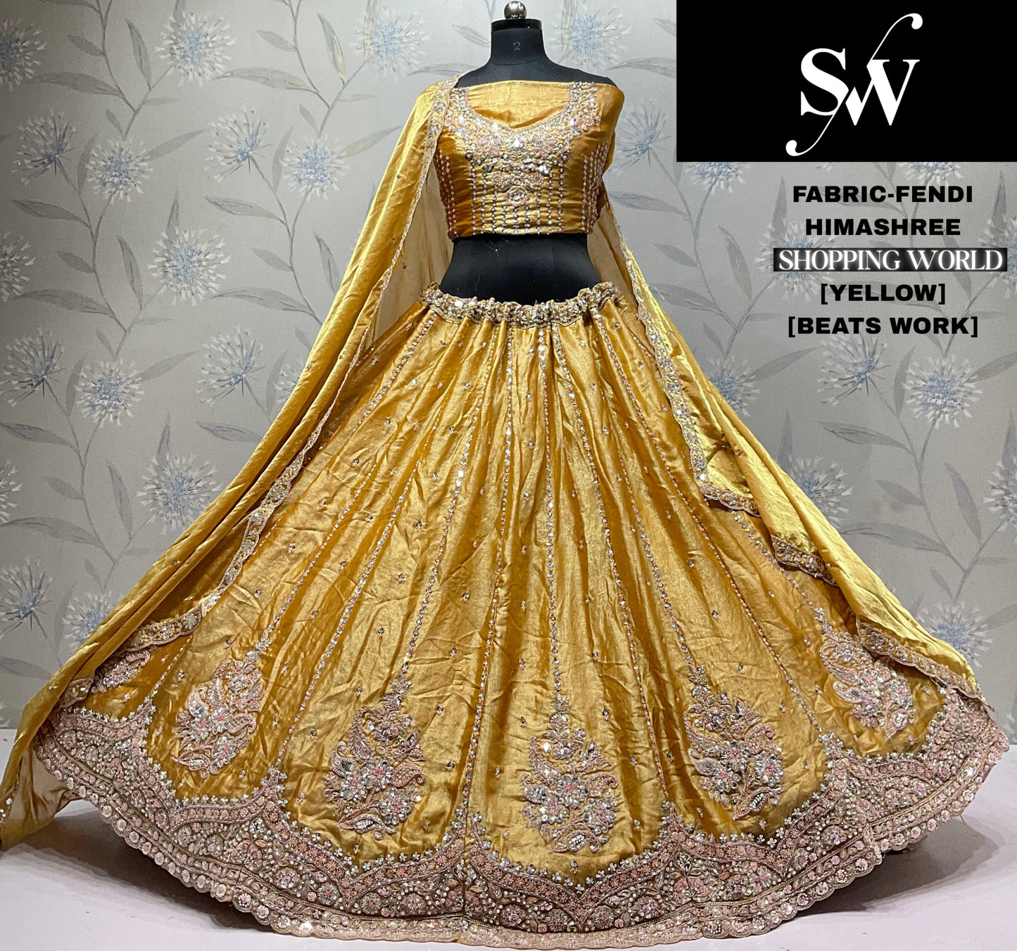 Mustard Lavender Fendi Lehenga