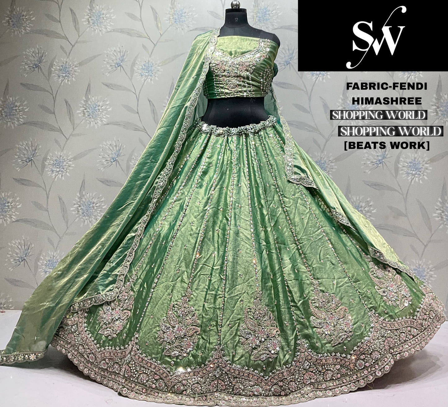 Orange Fendi Lehenga