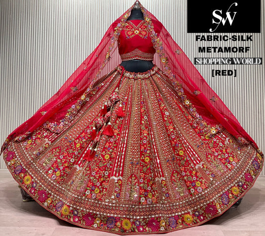 White Silk Bridal lehenga