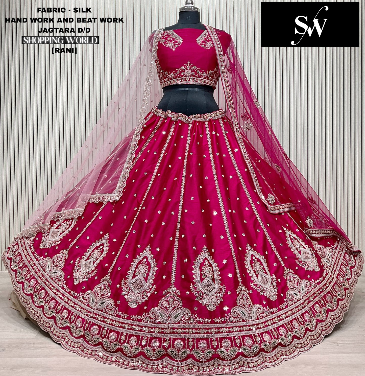 Red Silk Bridal lehenga