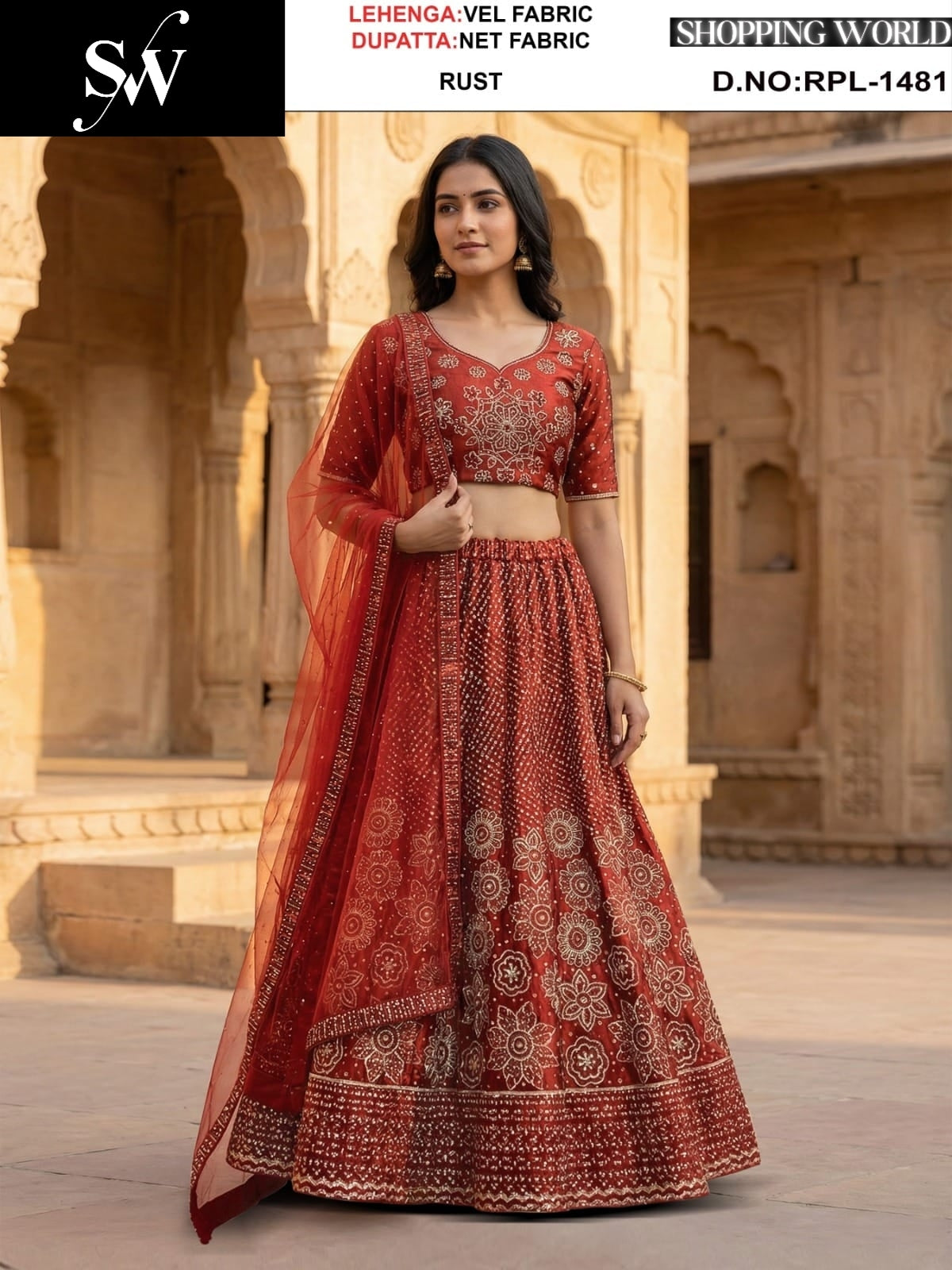 Wine Velvet Lehenga