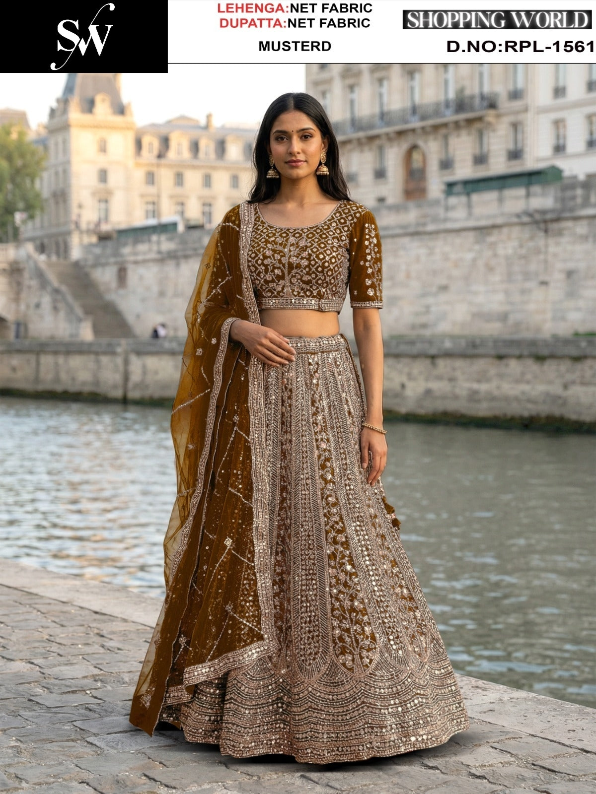 Firozi Net Lehenga