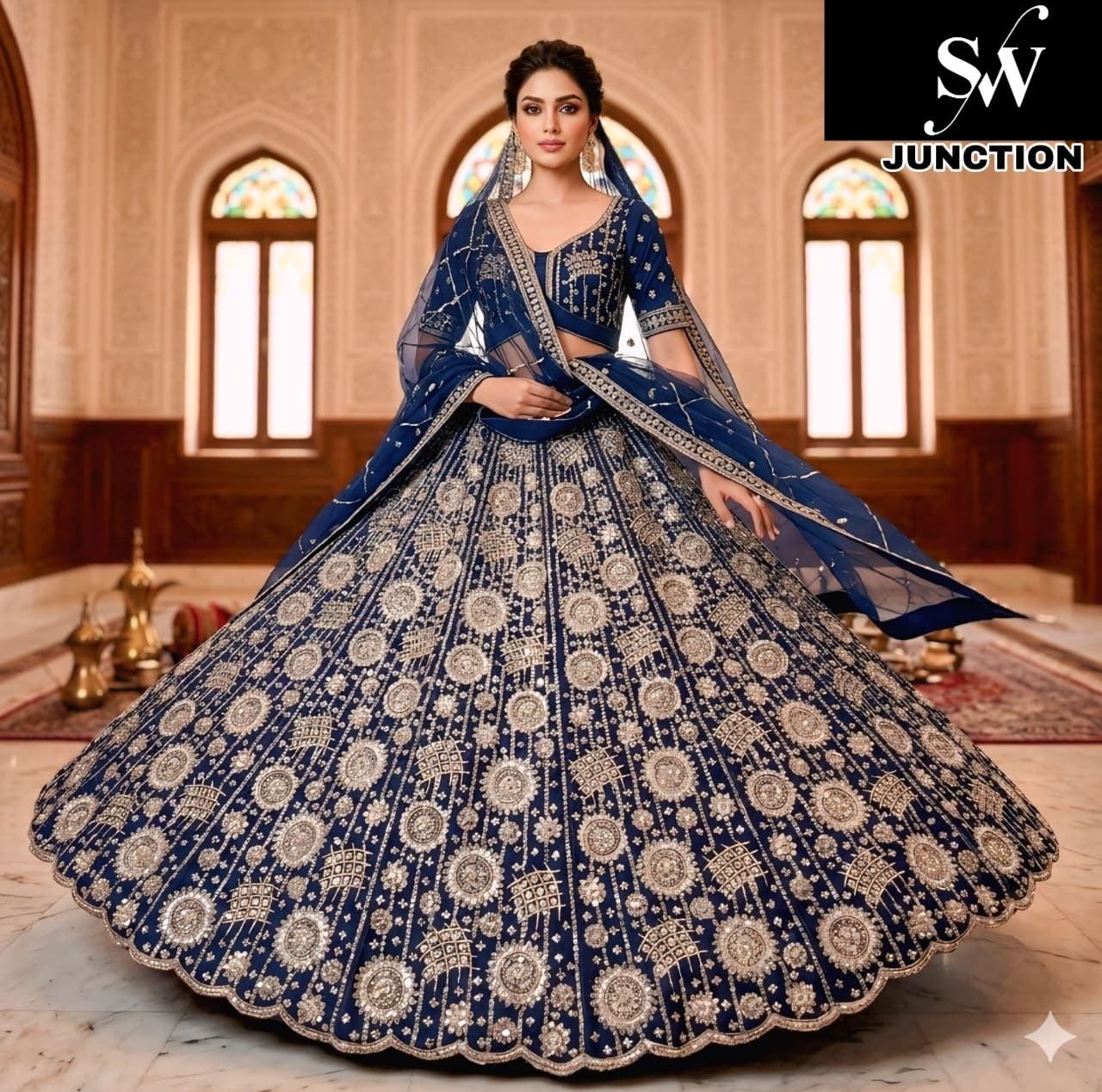 Wine Maroon Rust Orange pink Morpich Blue Chiku golden Rani pink Lehenga