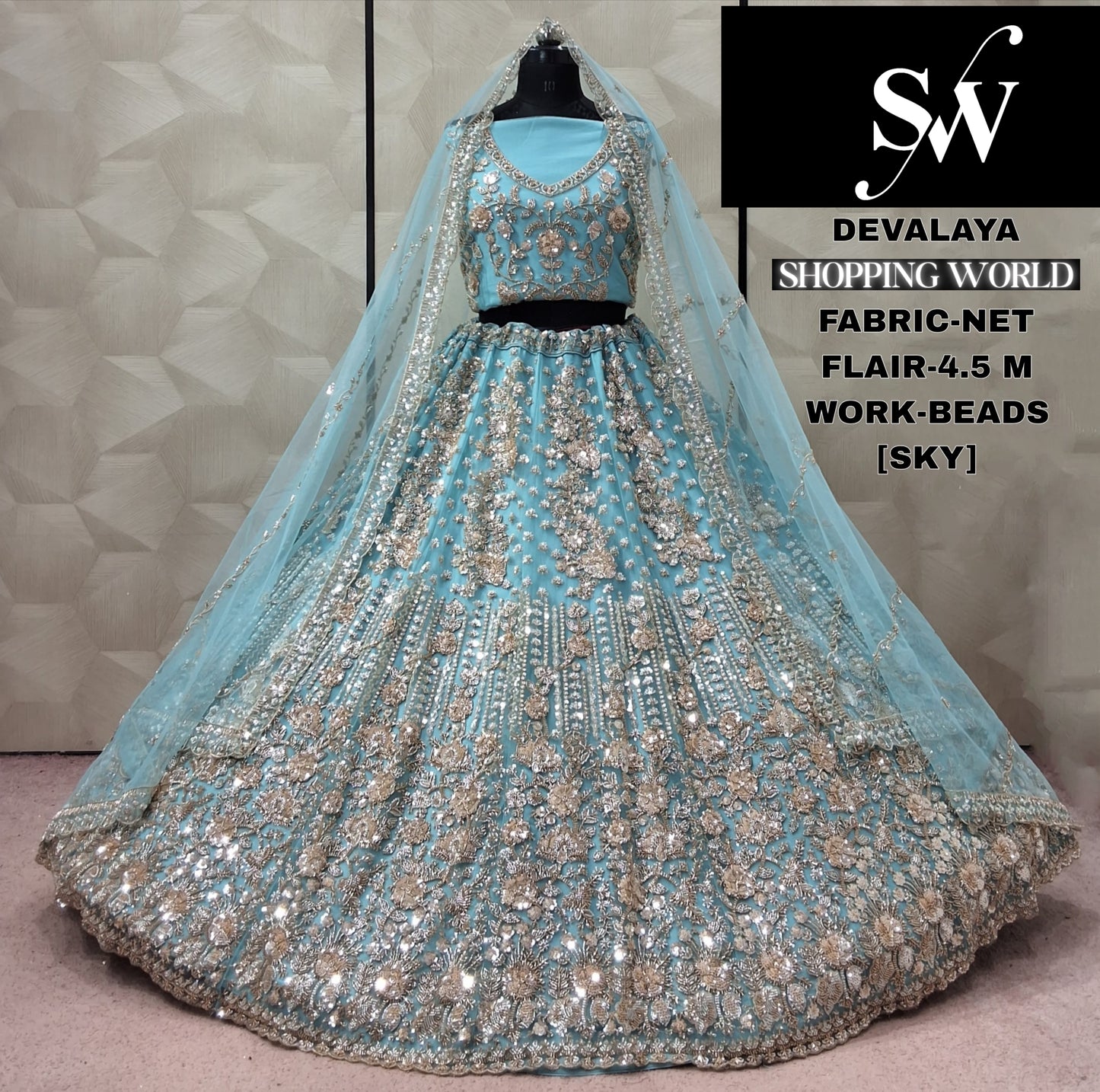 Pink Net Lehenga