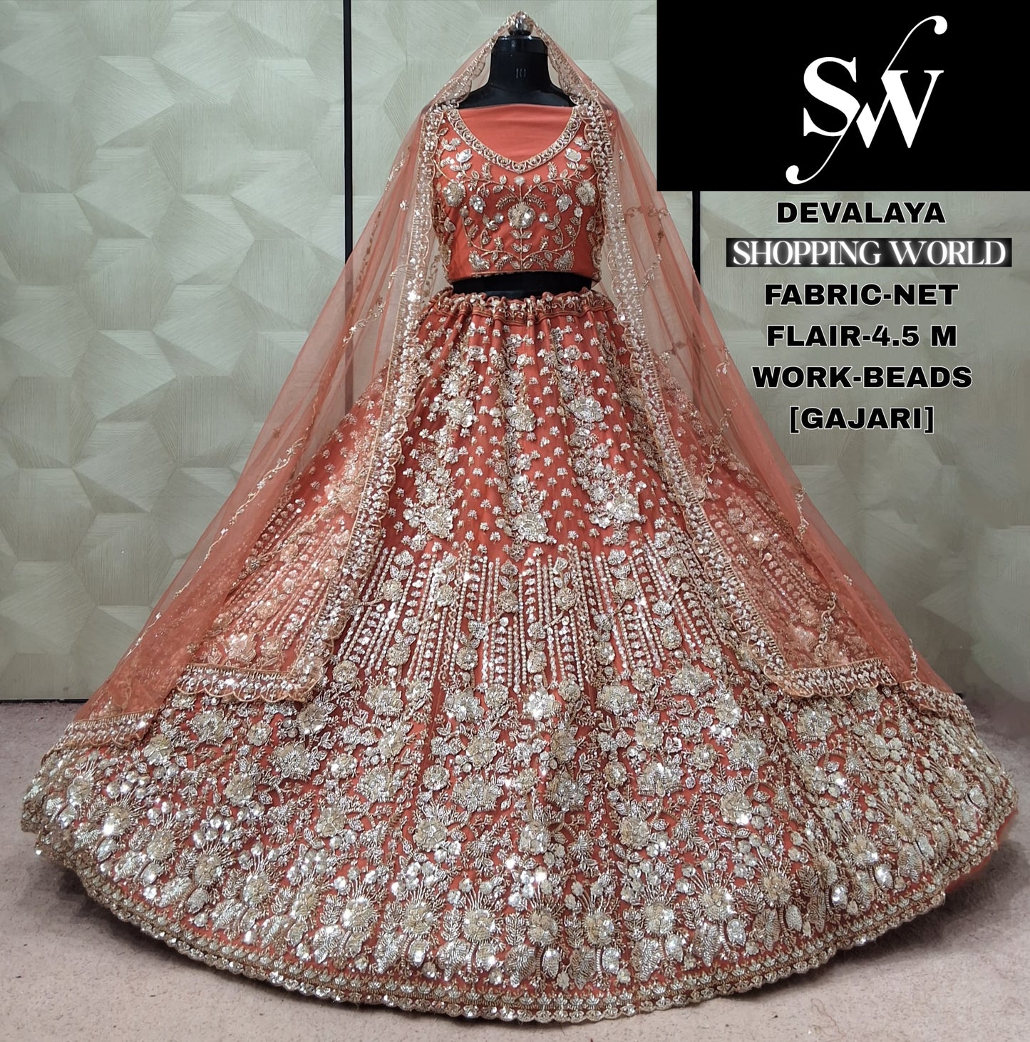 Sky Blue Net Lehenga