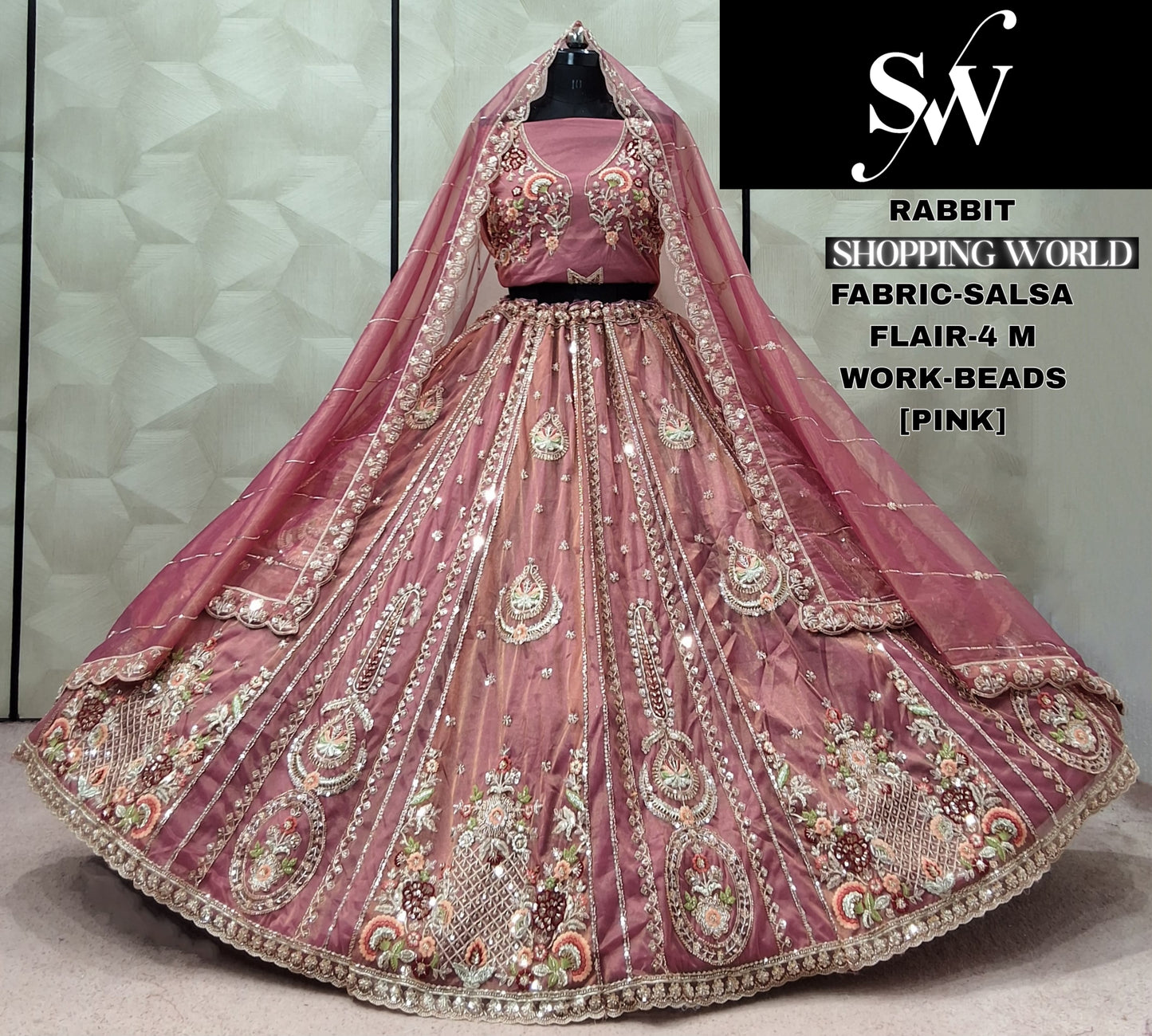 Peach Salsa Lehenga
