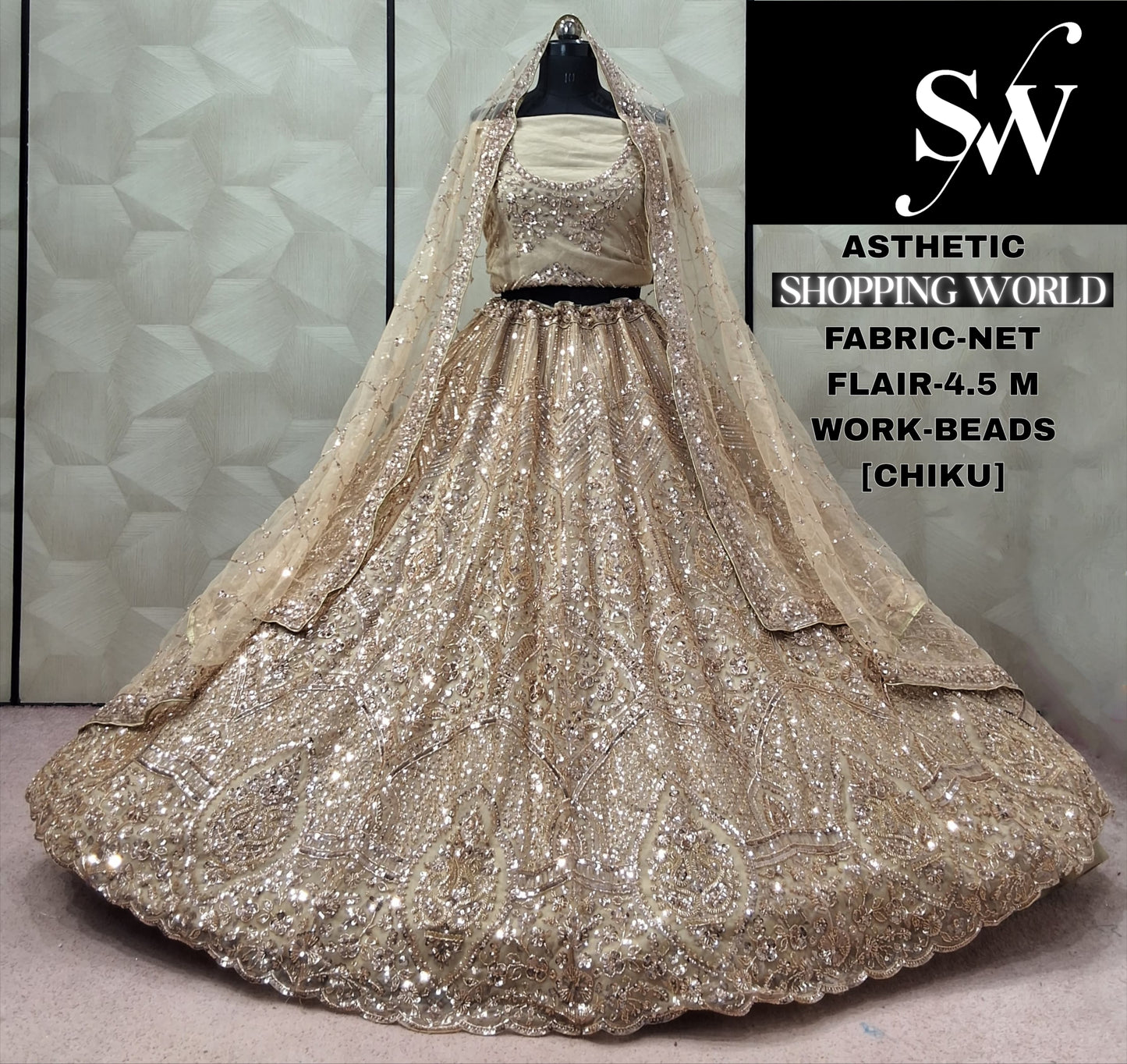Chiku Golden Net Lehenga