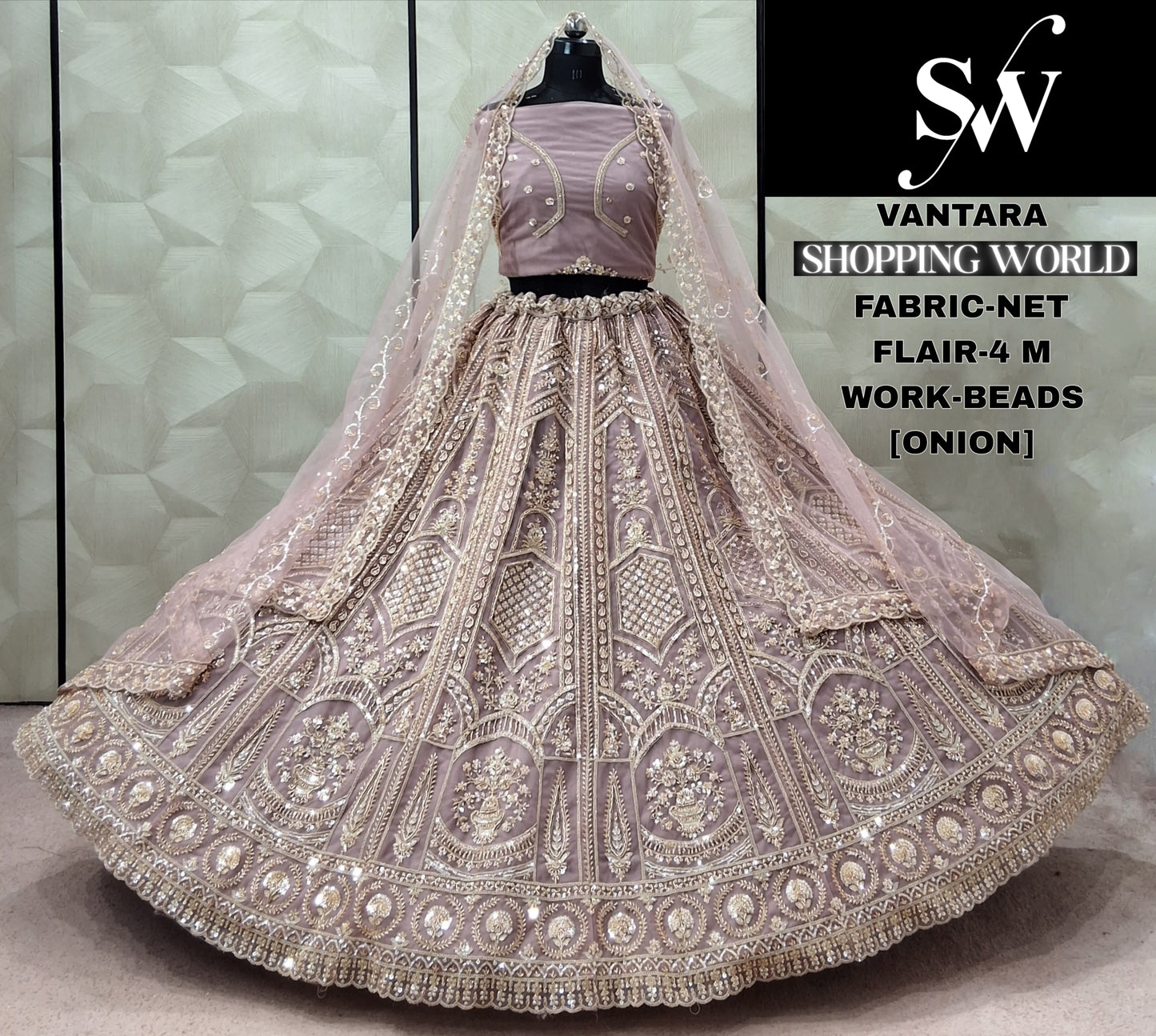 Chiku Golden Net Lehenga