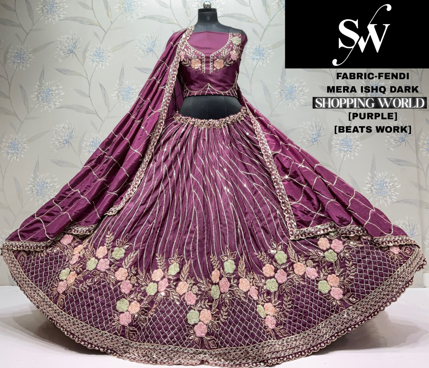 Rust orange Fendi Lehenga