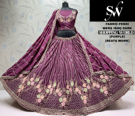 Blue Fendi Lehenga