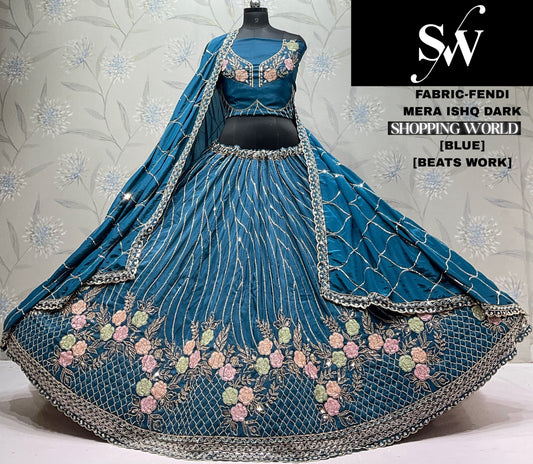 Rust orange Fendi Lehenga