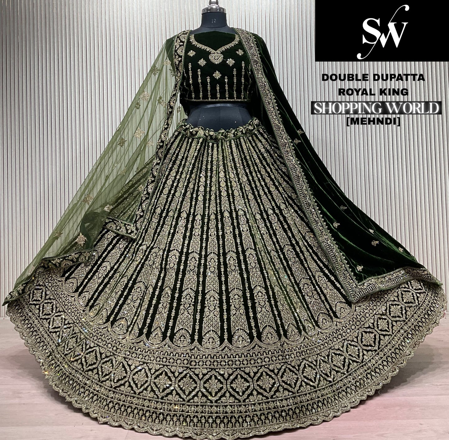 Light Maroon Double Dupatta Bridal Lehenga
