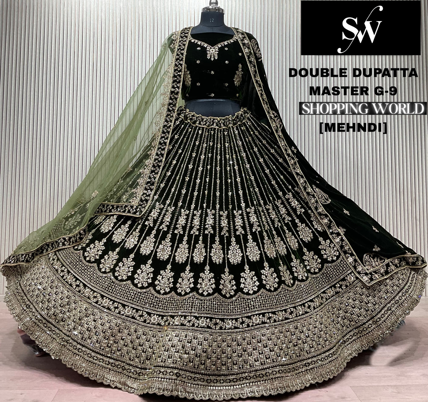 Raspberry Maroon Double Dupatta Bridal Lehenga