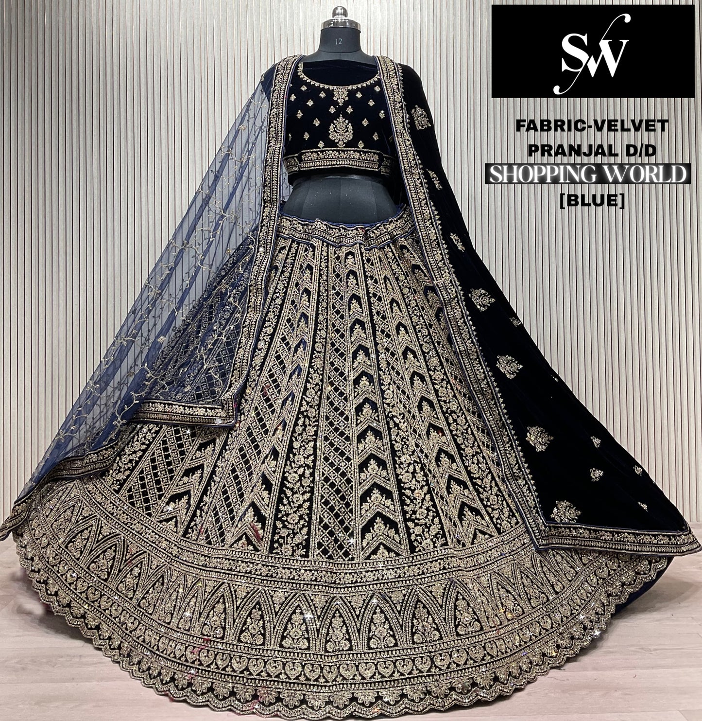 Dark Maroon Double Dupatta Bridal Lehenga
