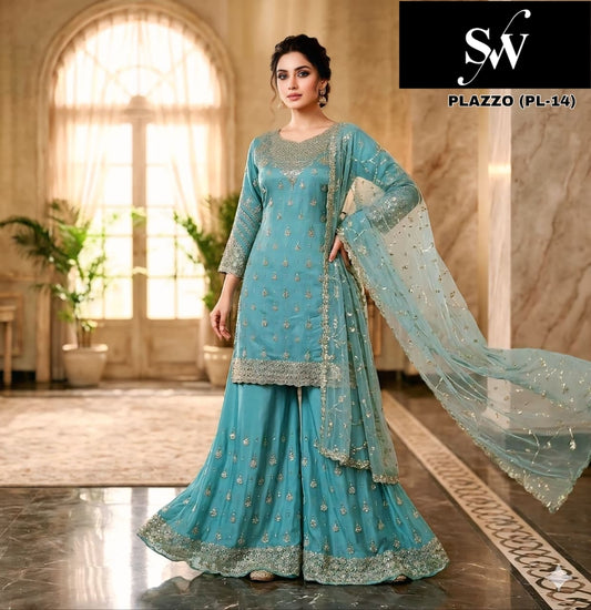 पिंक मॉसम प्लाज़ो सूट