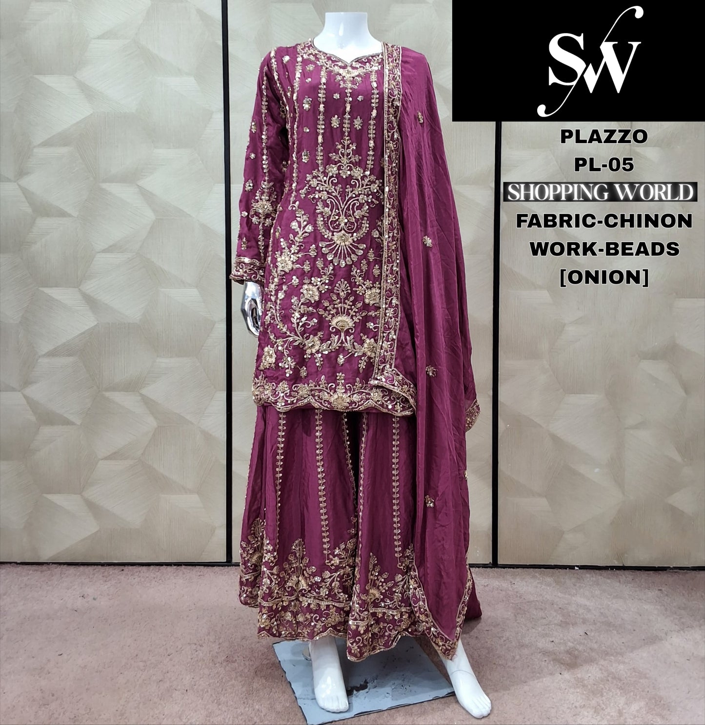 Rama Green Chinon Plazo Suit - Shopping World