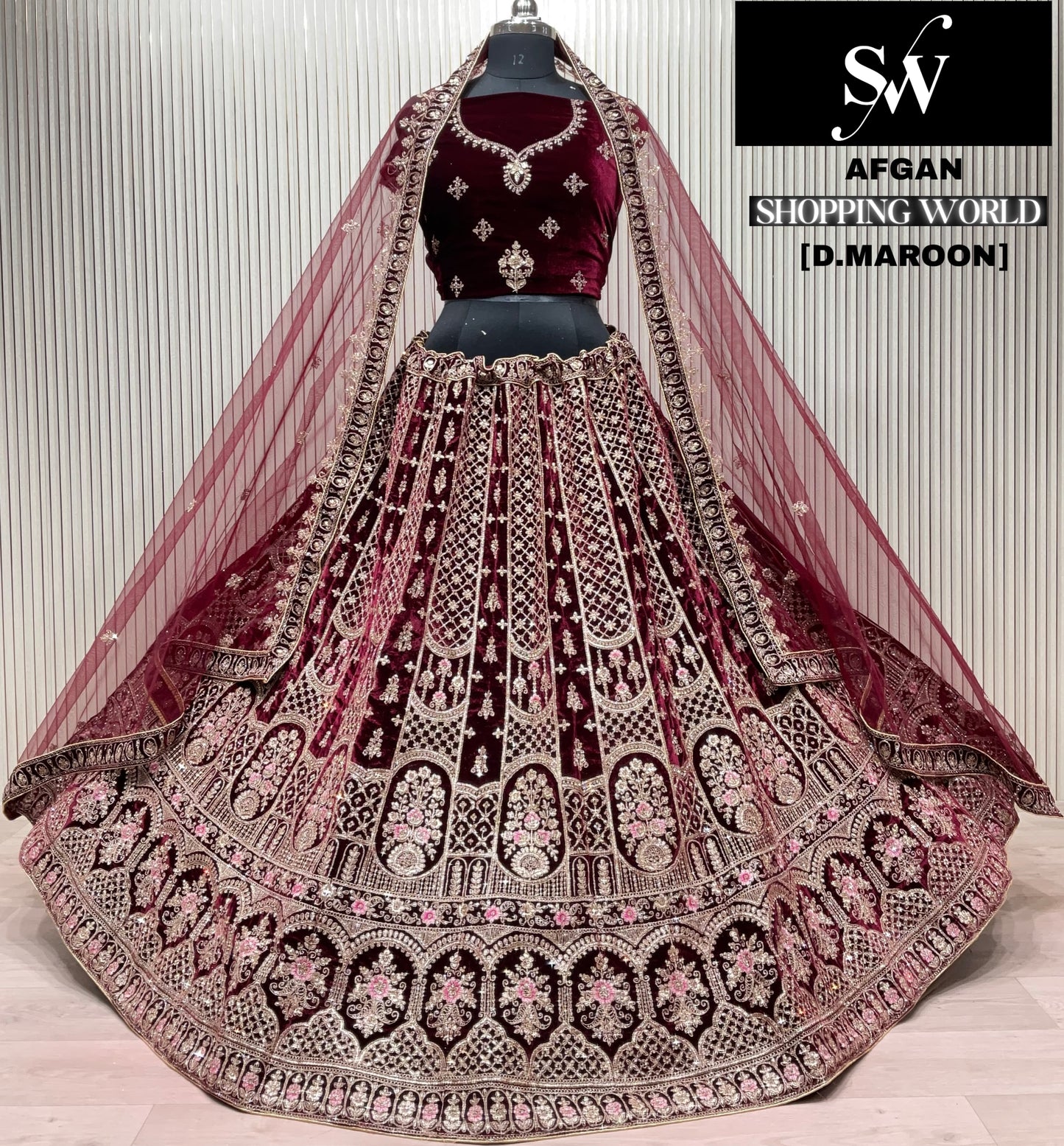 Light Maroon Bridal Lehenga