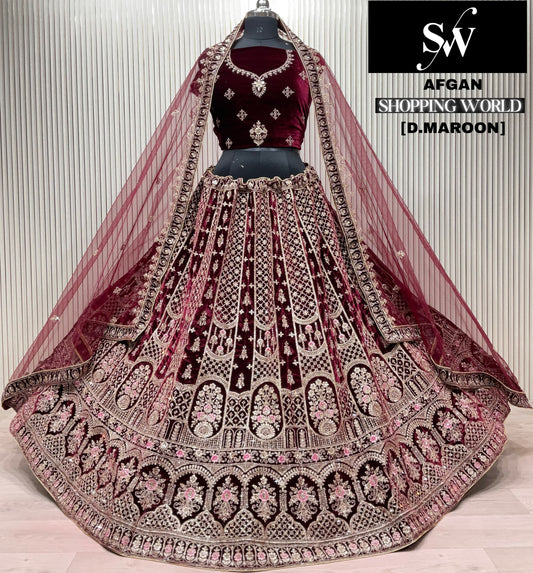 Light Maroon Bridal Lehenga