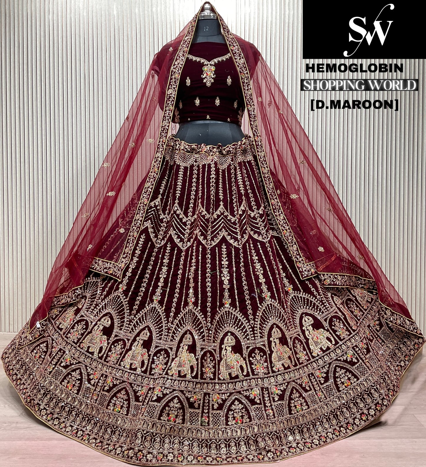 Light Maroon Bridal Lehenga