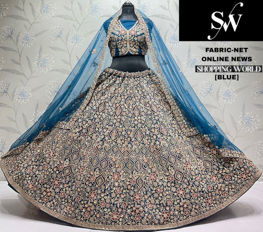 Rani pink Net Lehenga